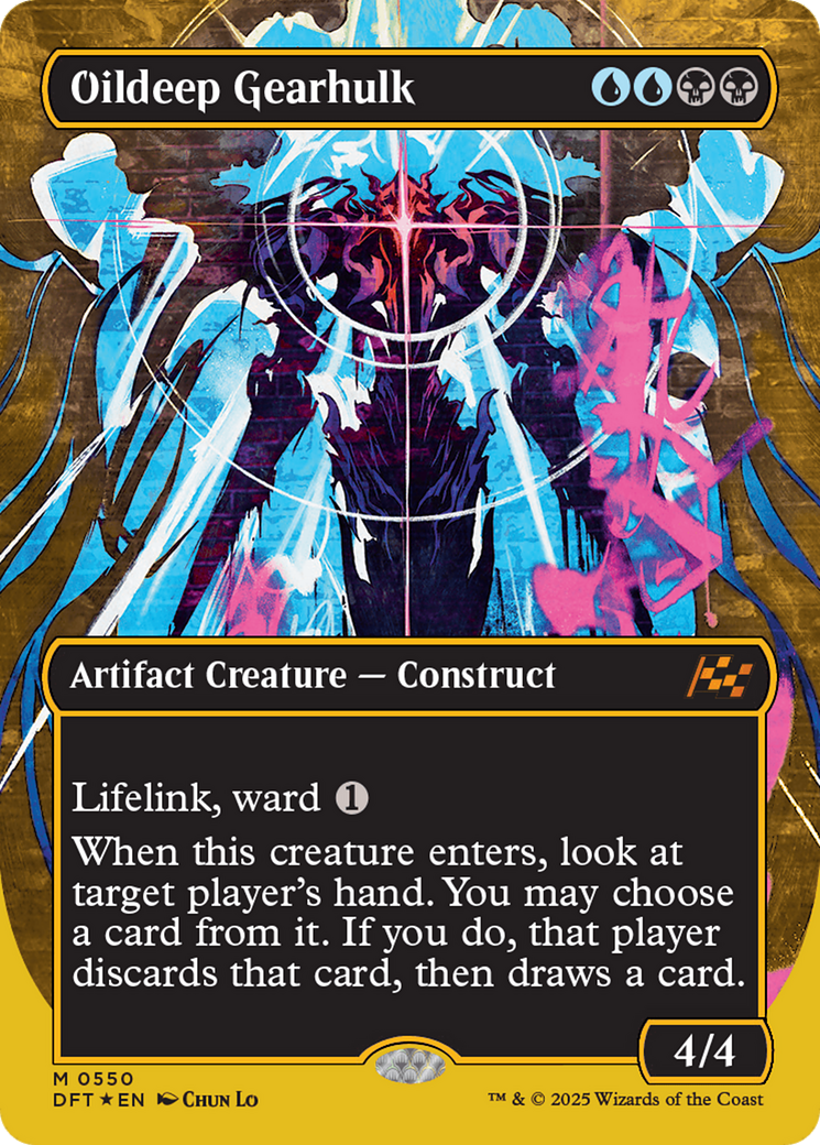 Oildeep Gearhulk (Borderless) (First-Place Foil) [Aetherdrift] | Boutique FDB TCG