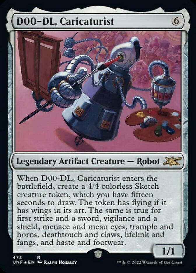 D00-DL, Caricaturist (Galaxy Foil) [Unfinity] | Boutique FDB TCG