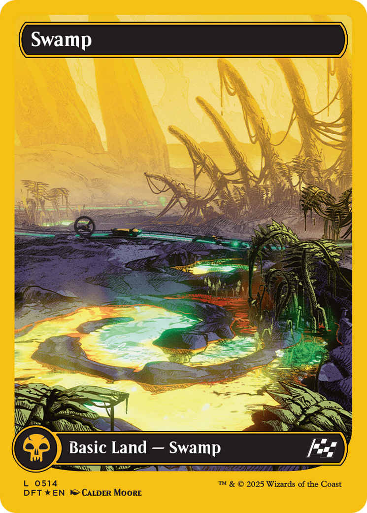 Swamp (0514) (First-Place Foil) [Aetherdrift] | Boutique FDB TCG