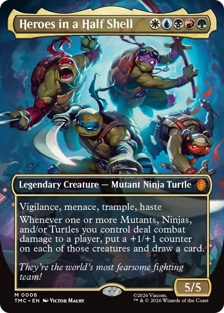 Heroes in a Half Shell (Borderless) [Teenage Mutant Ninja Turtles Commander] | Boutique FDB TCG