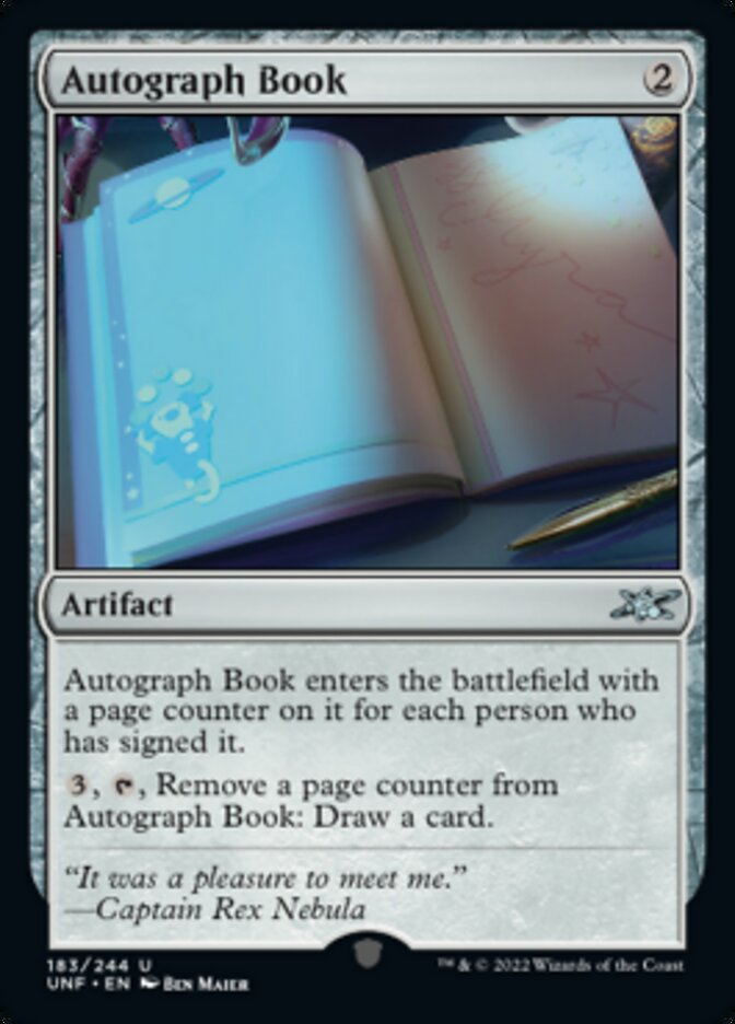 Autograph Book [Unfinity] | Boutique FDB TCG