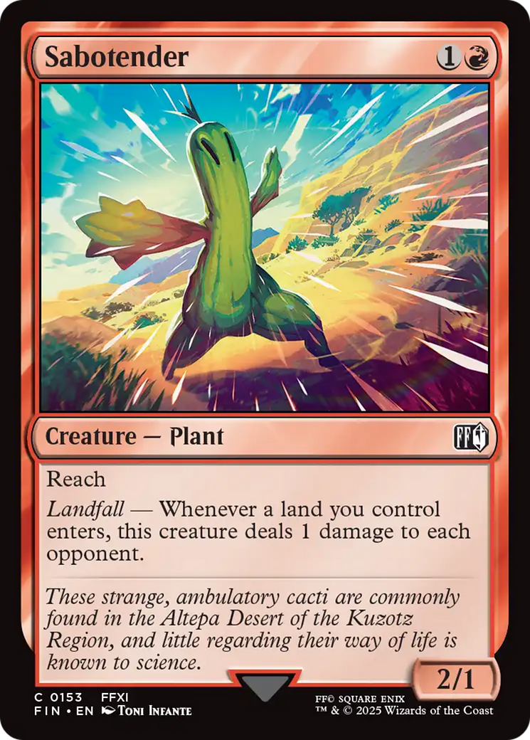 Sabotender [FINAL FANTASY] | Boutique FDB TCG