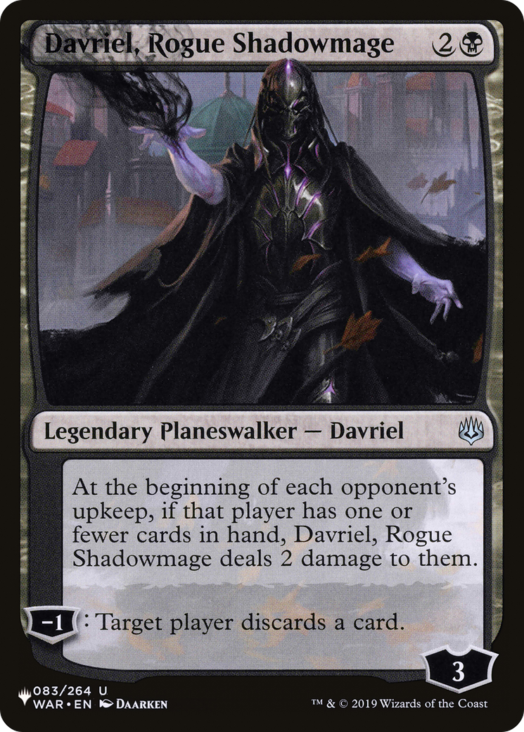 Davriel, Rogue Shadowmage [The List] | Boutique FDB TCG