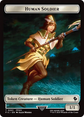 Human Soldier // Hero (0032) Double-Sided Token (Surge Foil) [FINAL FANTASY Commander Tokens] | Boutique FDB TCG