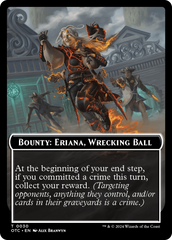 Bounty: Eriana, Wrecking Ball // Bounty Rules Double-Sided Token [Outlaws of Thunder Junction Commander Tokens] | Boutique FDB TCG