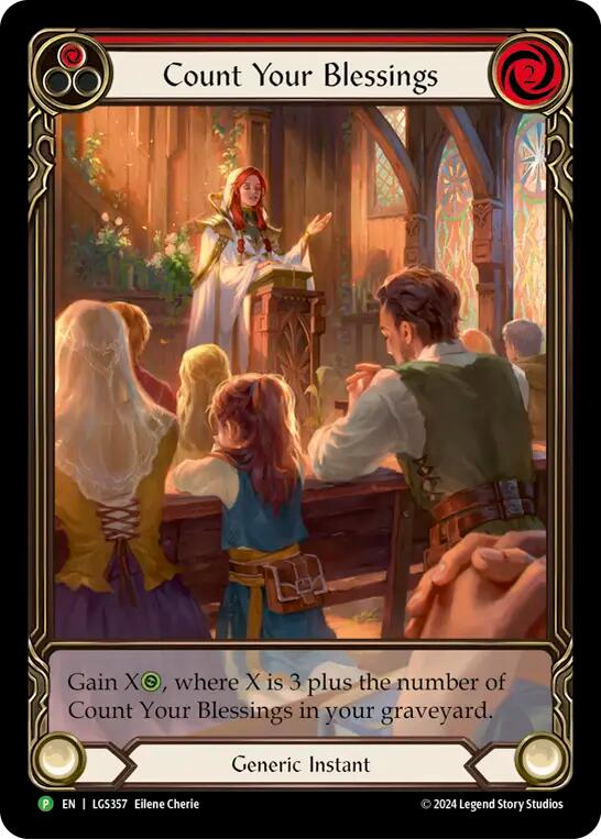 Count Your Blessings (Red) (Rainbow Foil) [LGS357] (Promo)  Rainbow Foil | Boutique FDB TCG