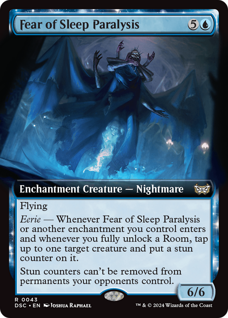 Fear of Sleep Paralysis (Extended Art) [Duskmourn: House of Horror Commander] | Boutique FDB TCG