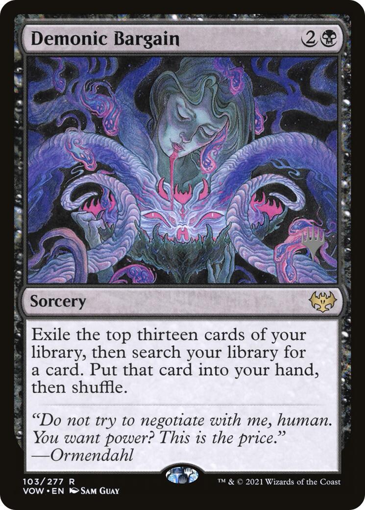 Demonic Bargain (Promo Pack) [Innistrad: Crimson Vow Promos] | Boutique FDB TCG