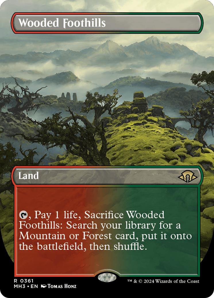 Wooded Foothills (Borderless) [Modern Horizons 3] | Boutique FDB TCG