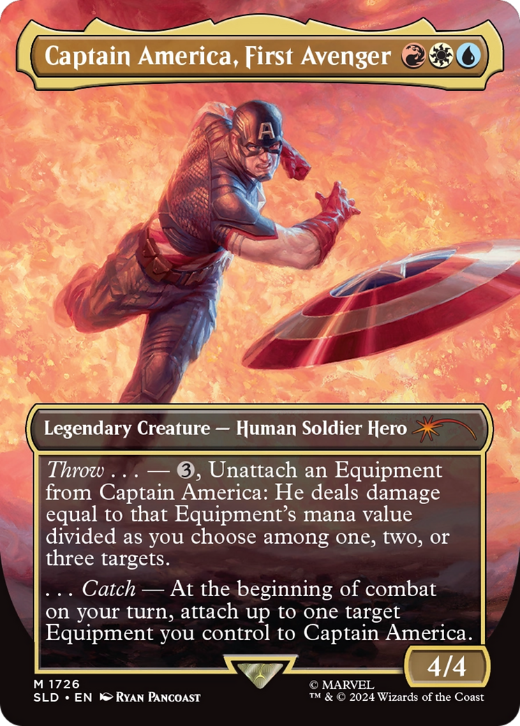 Captain America, First Avenger (Rainbow Foil) [Secret Lair Drop Series] | Boutique FDB TCG
