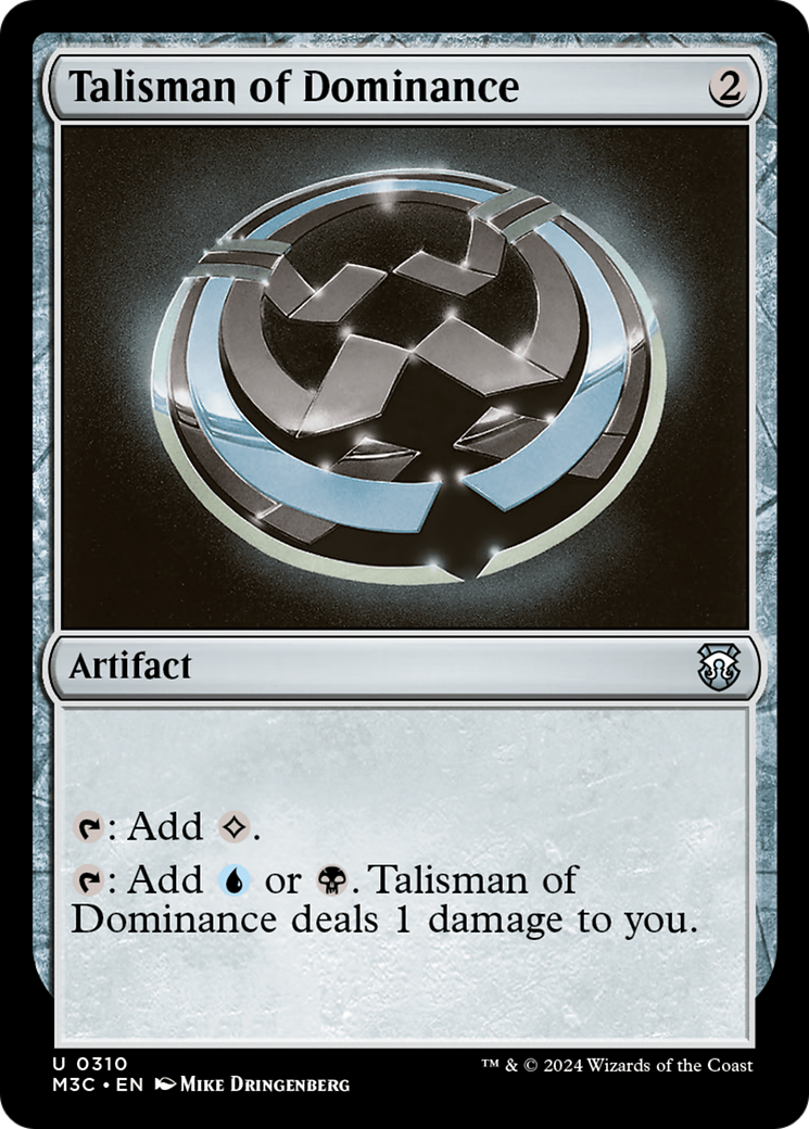 Talisman of Dominance (Ripple Foil) [Modern Horizons 3 Commander] | Boutique FDB TCG