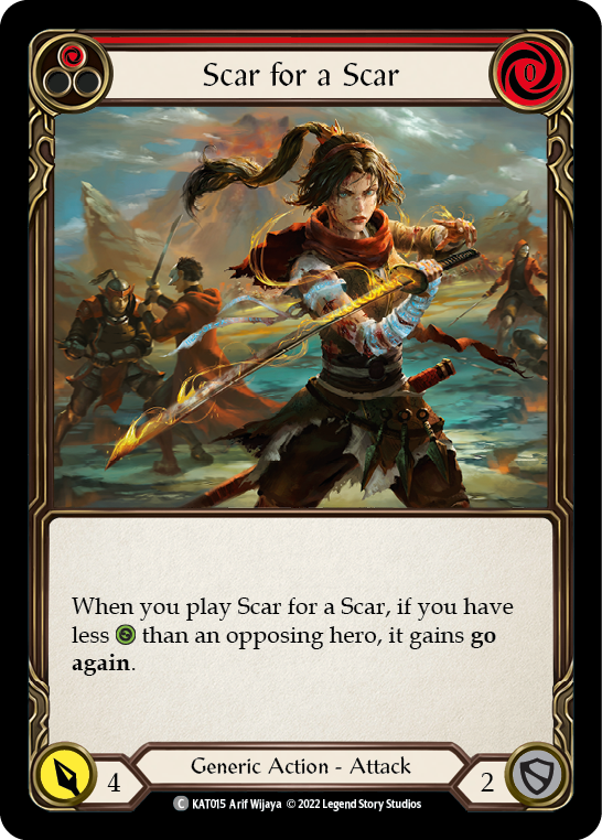 Scar for a Scar (Red) [KAT015] (Outsiders Katsu Blitz Deck) | Boutique FDB TCG