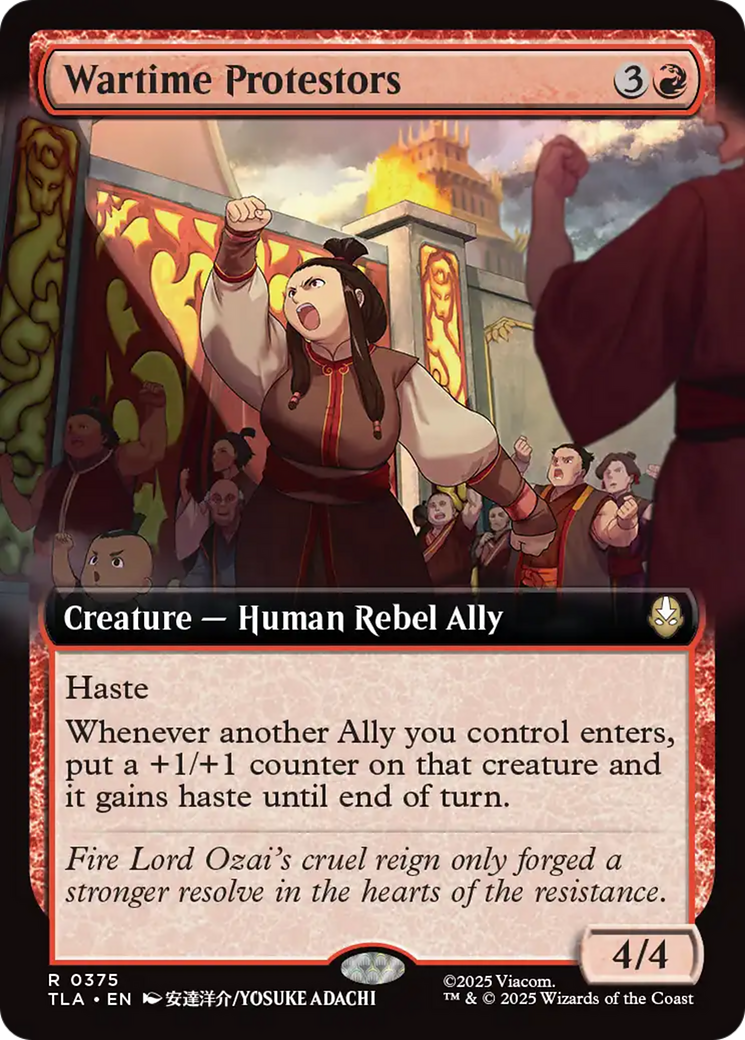 Wartime Protestors (Extended Art) [Avatar: The Last Airbender] | Boutique FDB TCG