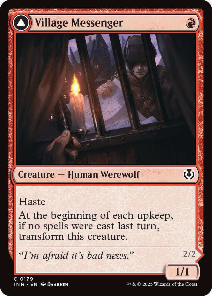 Village Messenger // Moonrise Intruder [Innistrad Remastered] | Boutique FDB TCG