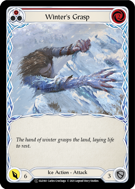 Winter's Grasp (Red) [U-ELE160] (Tales of Aria Unlimited)  Unlimited Rainbow Foil | Boutique FDB TCG