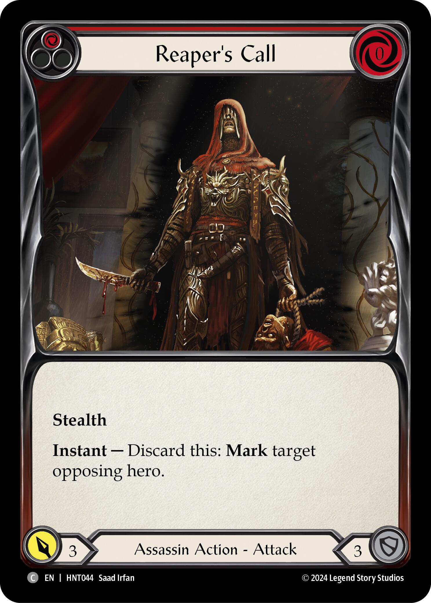 Reaper's Call (Red) [HNT044] (The Hunted)  Rainbow Foil | Boutique FDB TCG