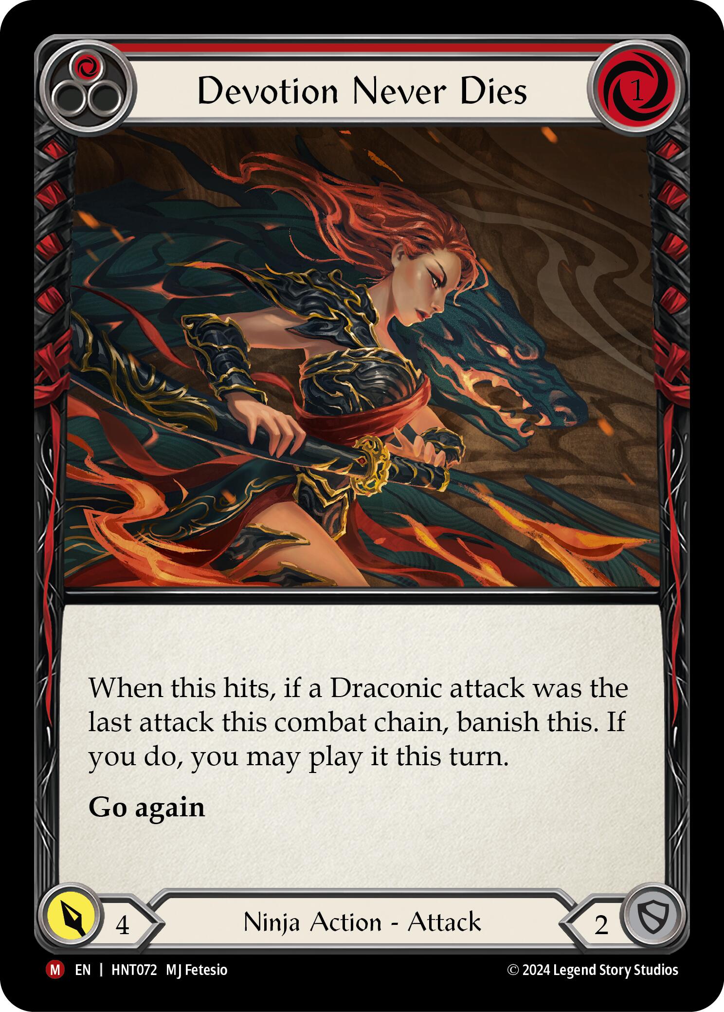 Devotion Never Dies [HNT072] (The Hunted)  Rainbow Foil | Boutique FDB TCG