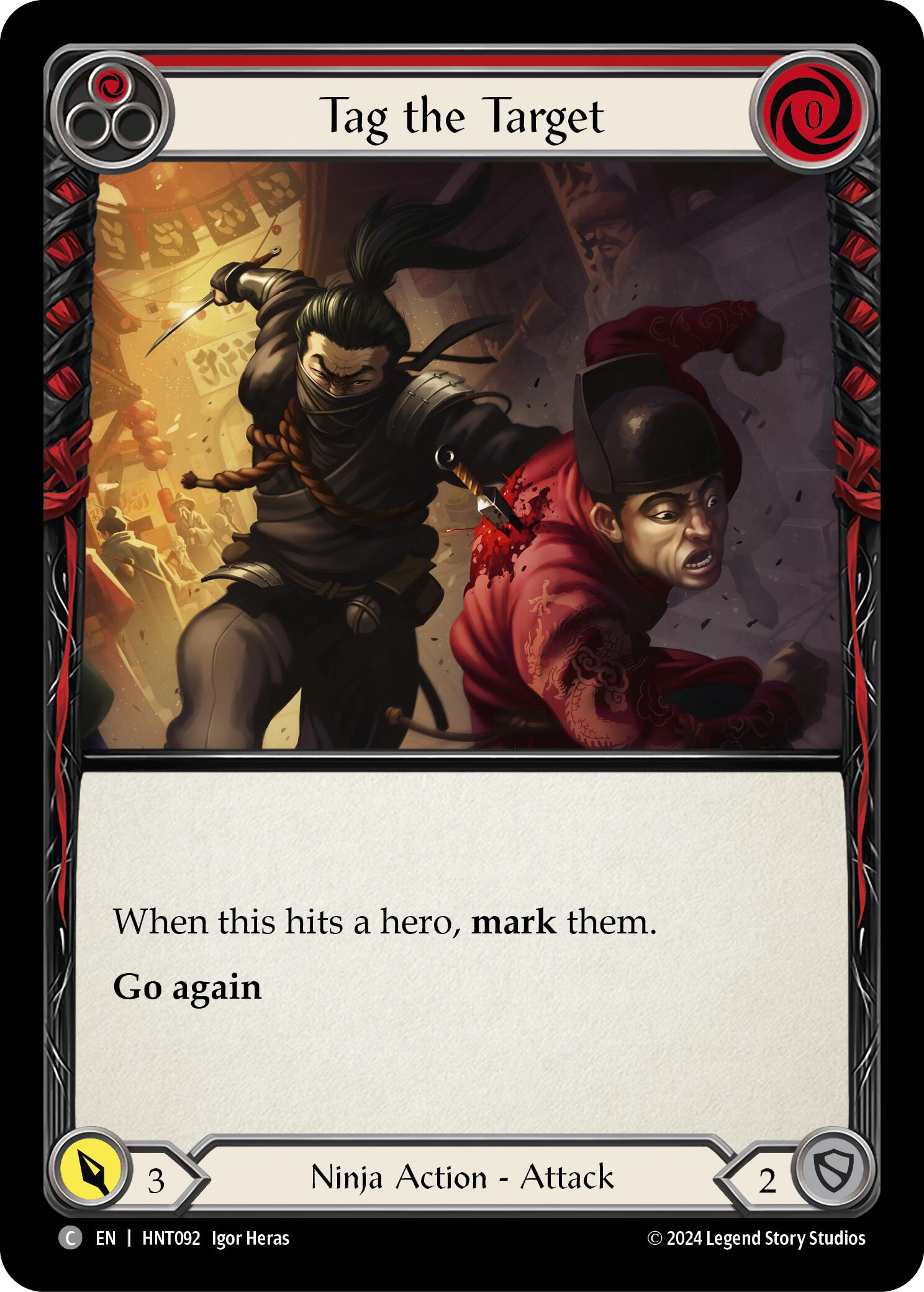 Tag the Target (Red) [HNT092] (The Hunted)  Rainbow Foil | Boutique FDB TCG