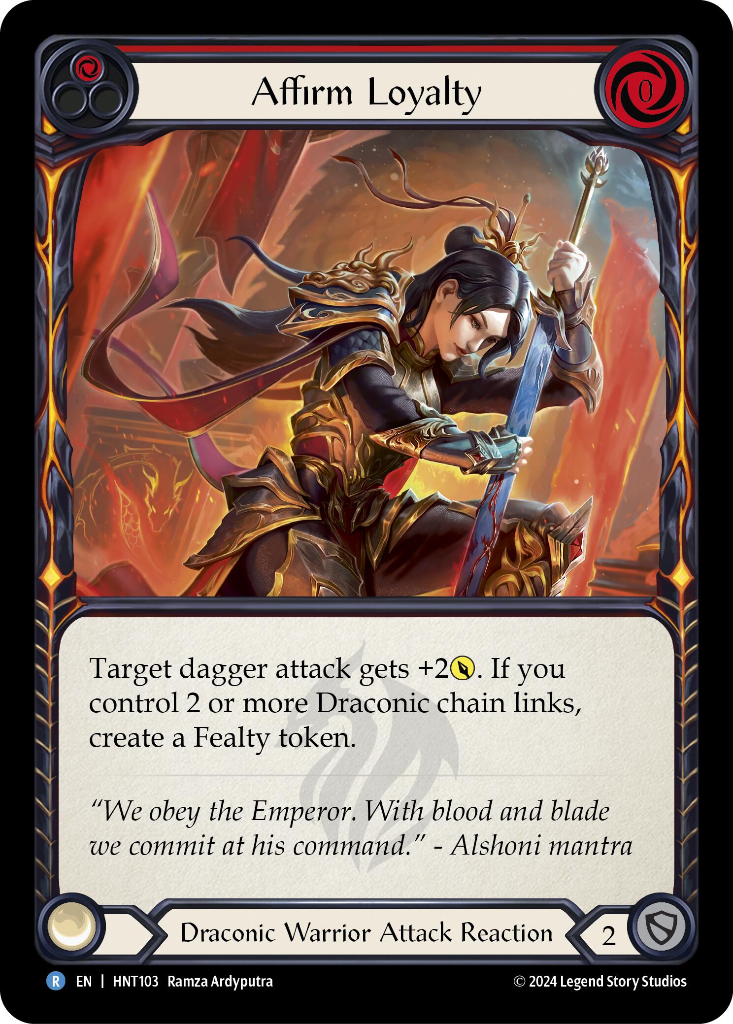 Affirm Loyalty (Red) [HNT103] (The Hunted) | Boutique FDB TCG