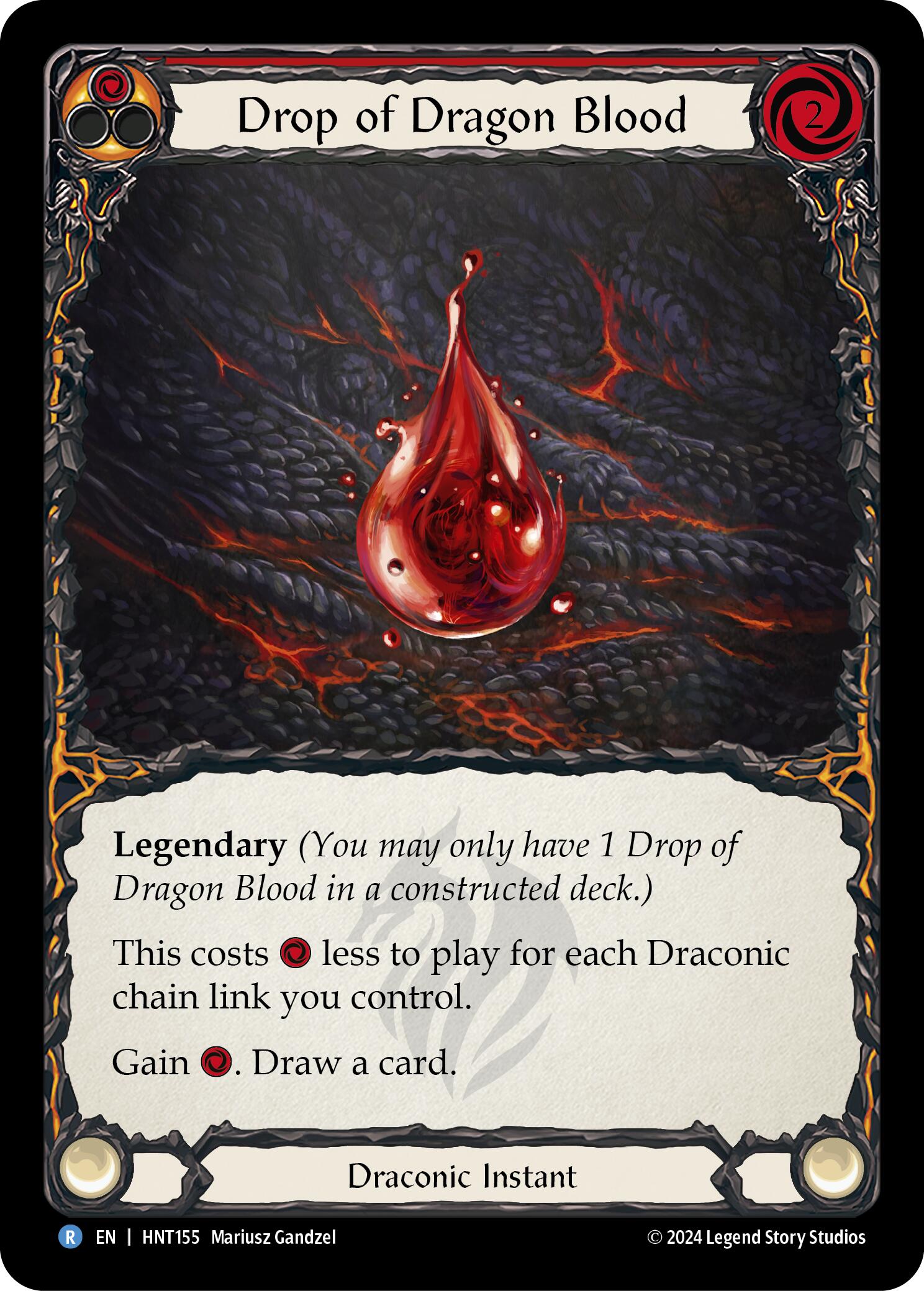 Drop of Dragon Blood (Red) [HNT155] (The Hunted) | Boutique FDB TCG
