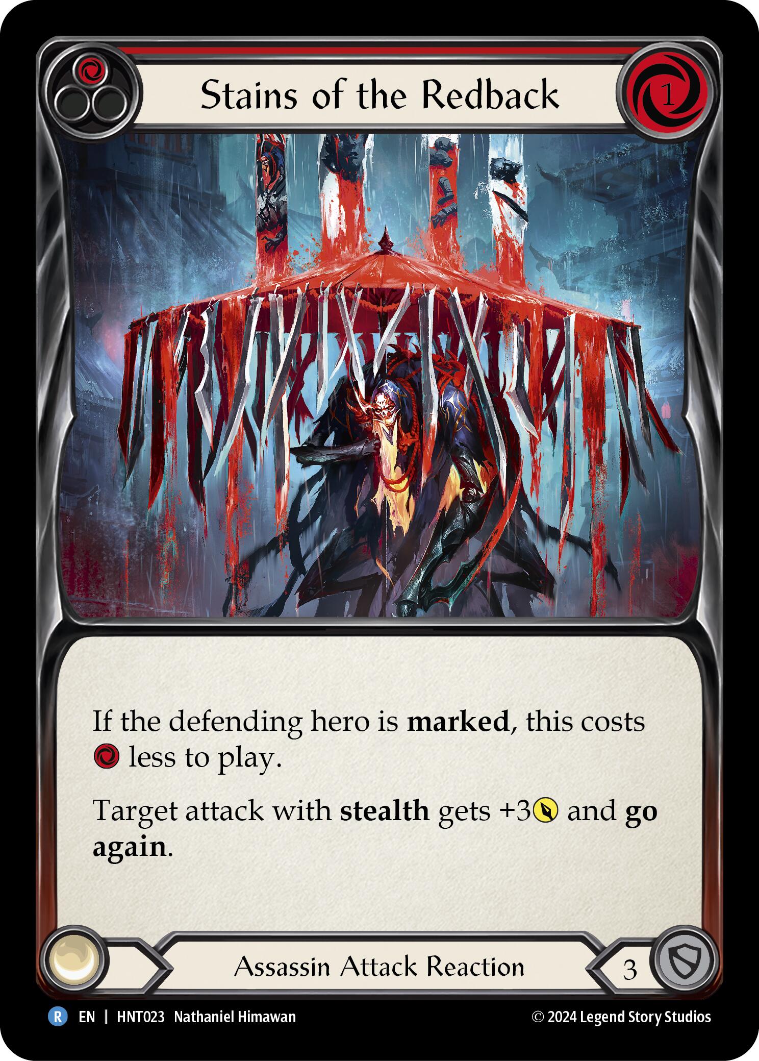 Stains of the Redback (Red) [HNT023] (The Hunted) | Boutique FDB TCG