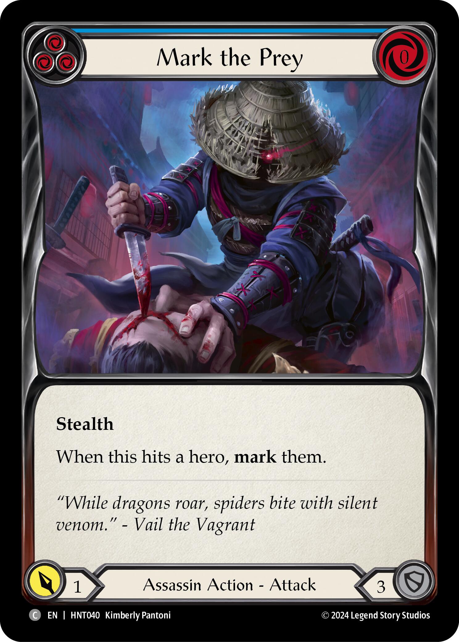 Mark the Prey (Blue) [HNT040] (The Hunted)  Rainbow Foil | Boutique FDB TCG