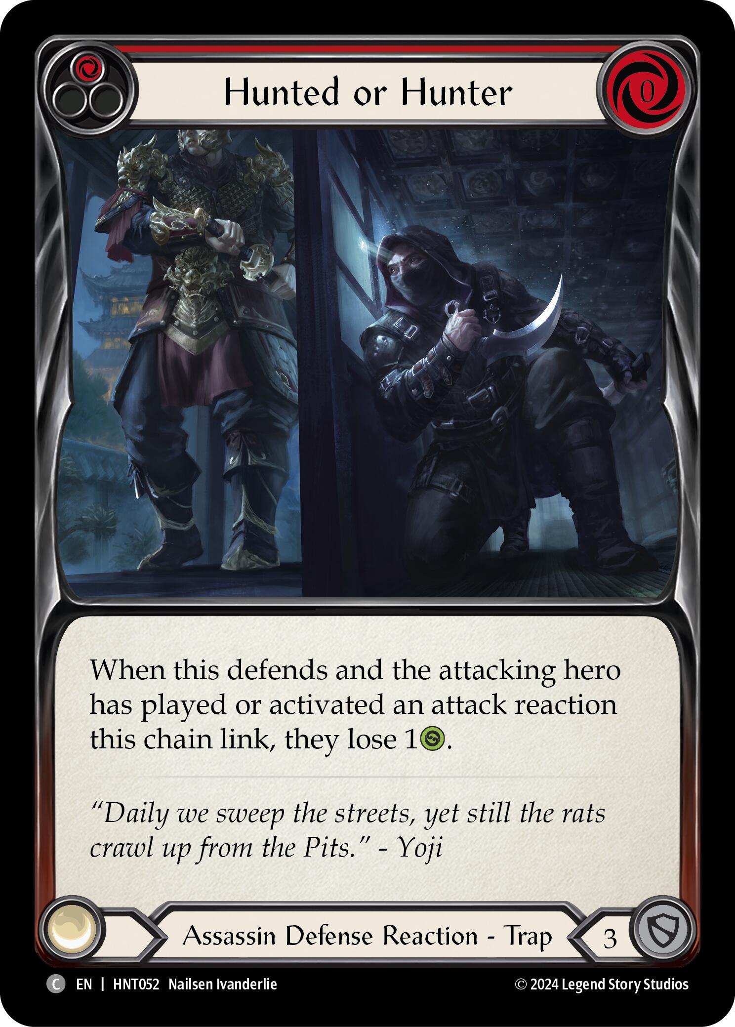 Hunted or Hunter (Red) [HNT052] (The Hunted)  Rainbow Foil | Boutique FDB TCG