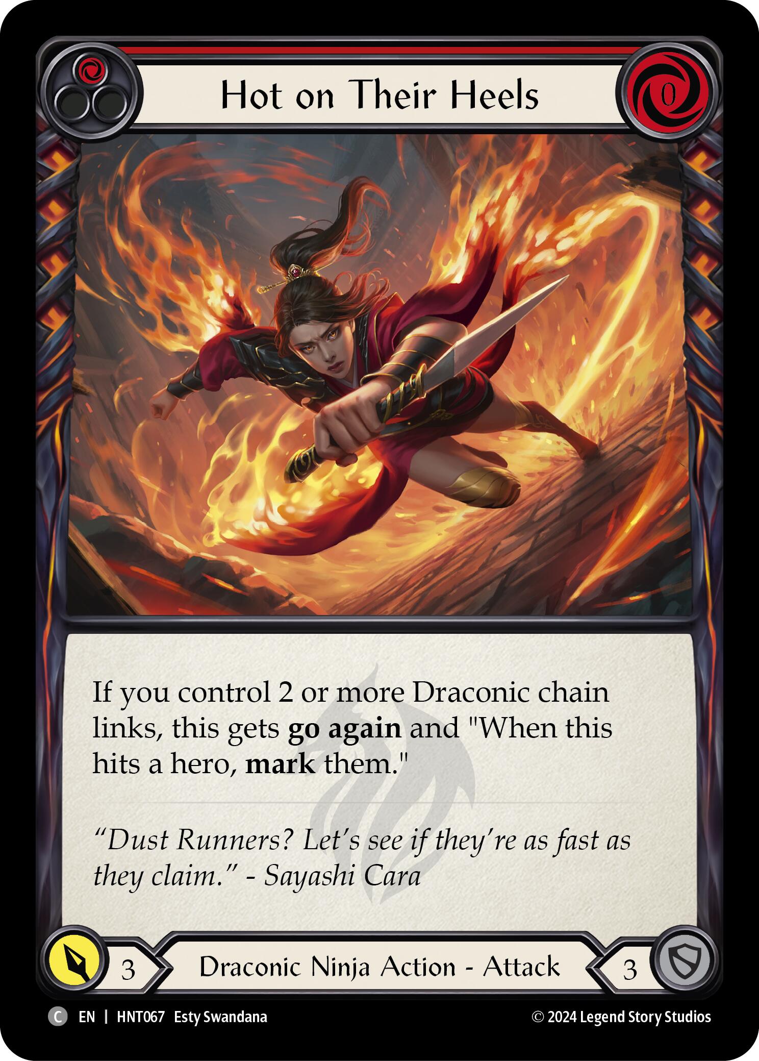 Hot on Their Heels (Red) [HNT067] (The Hunted) | Boutique FDB TCG