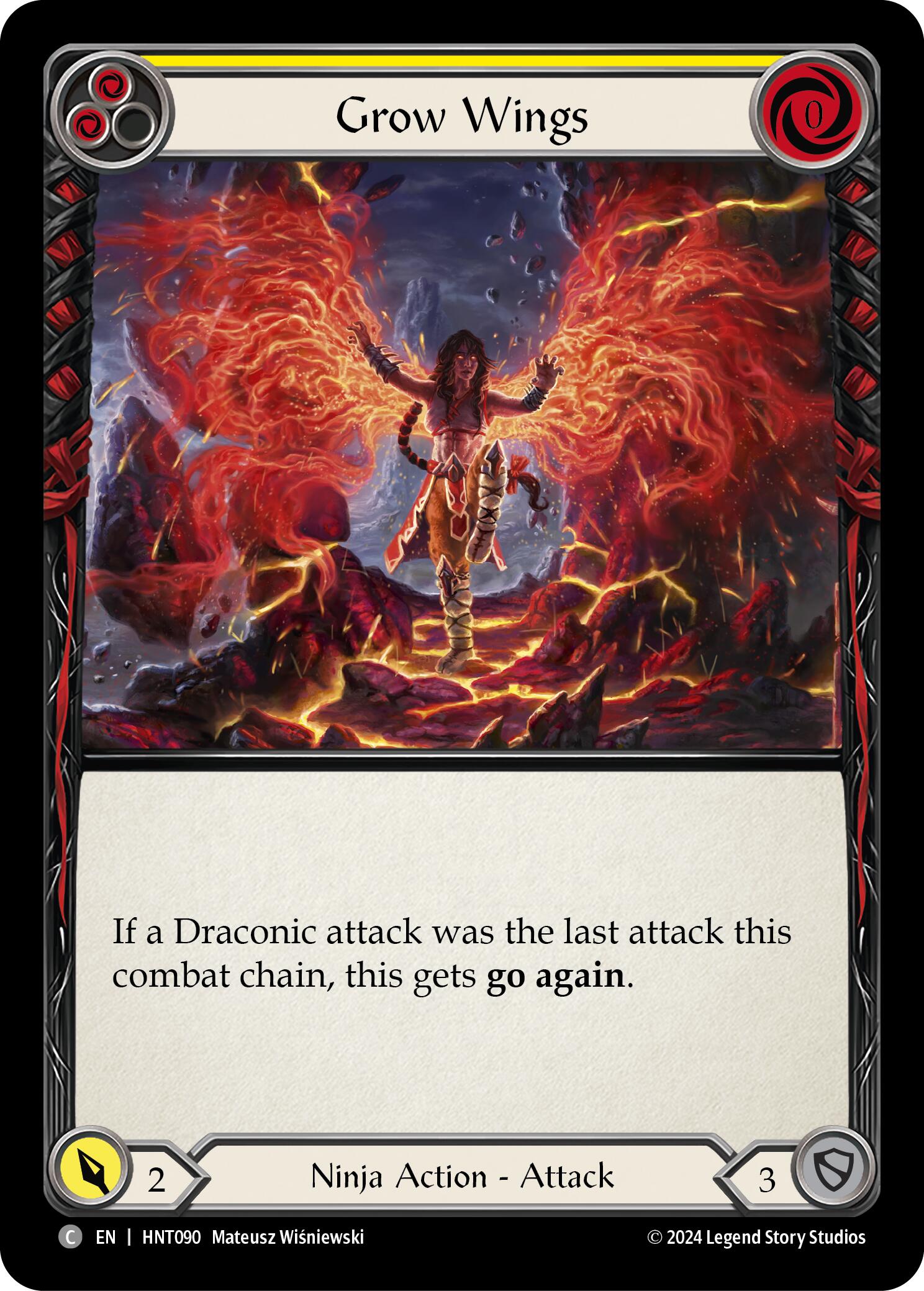 Grow Wings (Yellow) [HNT090] (The Hunted) | Boutique FDB TCG