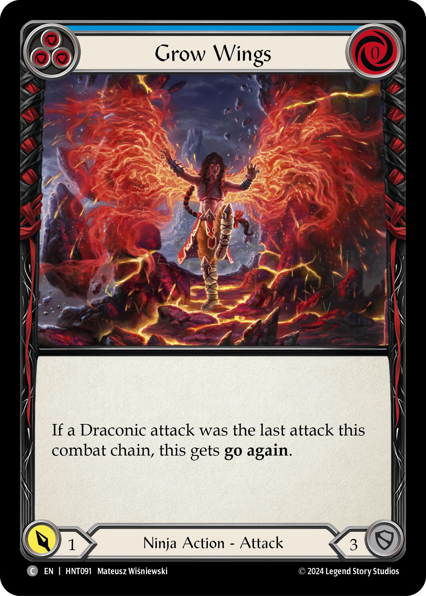 Grow Wings (Blue) [HNT091] (The Hunted) | Boutique FDB TCG