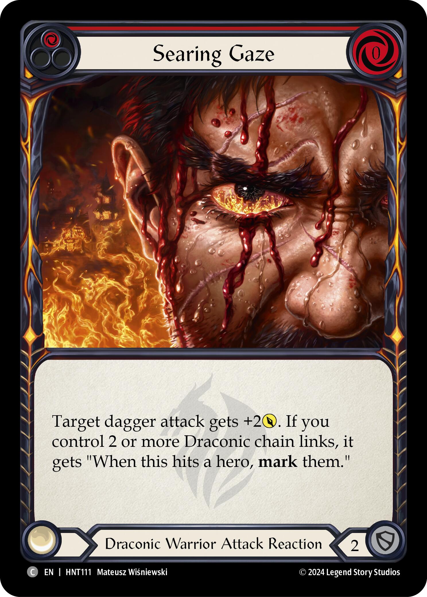 Searing Gaze (Red) [HNT111] (The Hunted) | Boutique FDB TCG