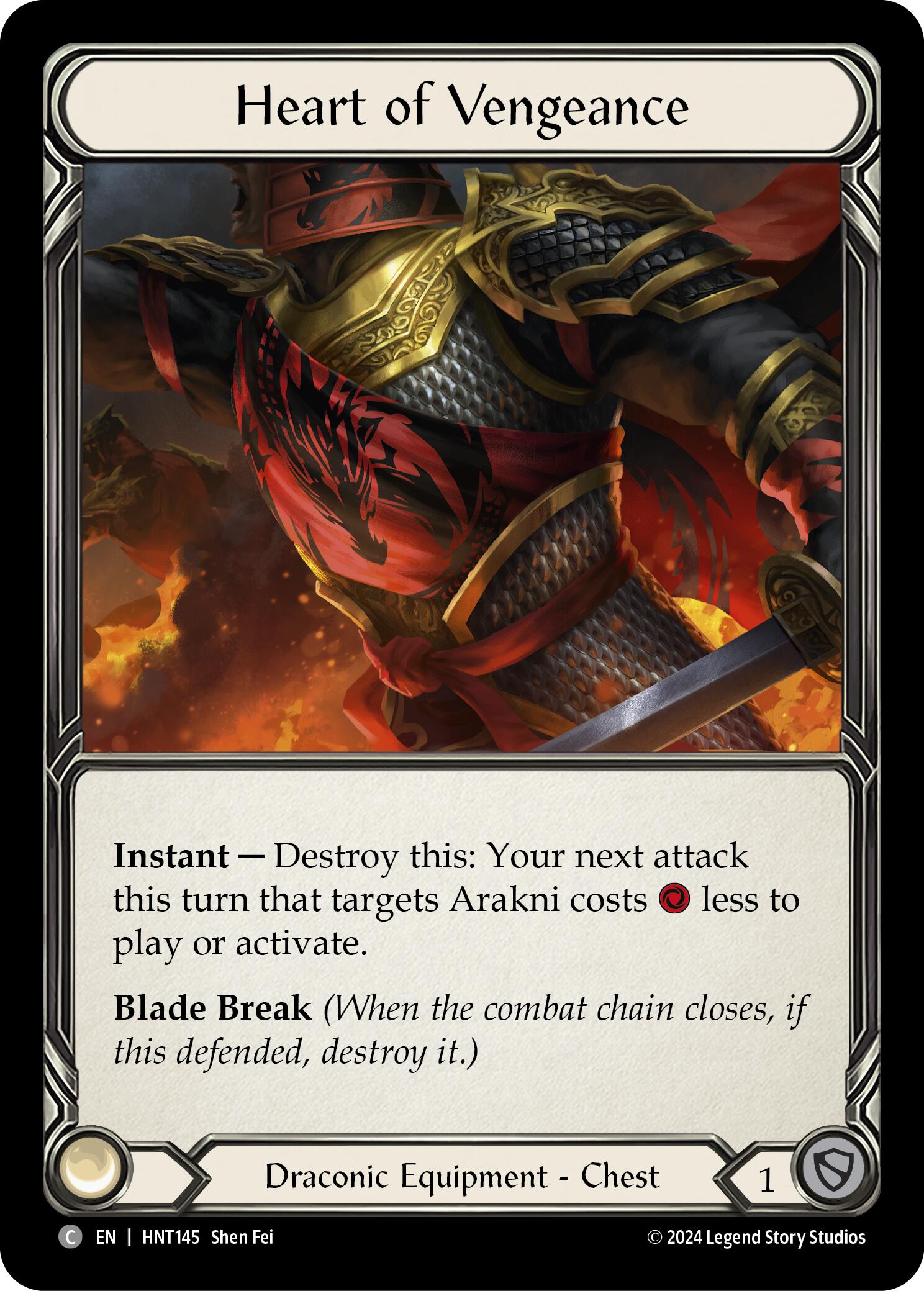 Heart of Vengeance [HNT145] (The Hunted)  Cold Foil | Boutique FDB TCG