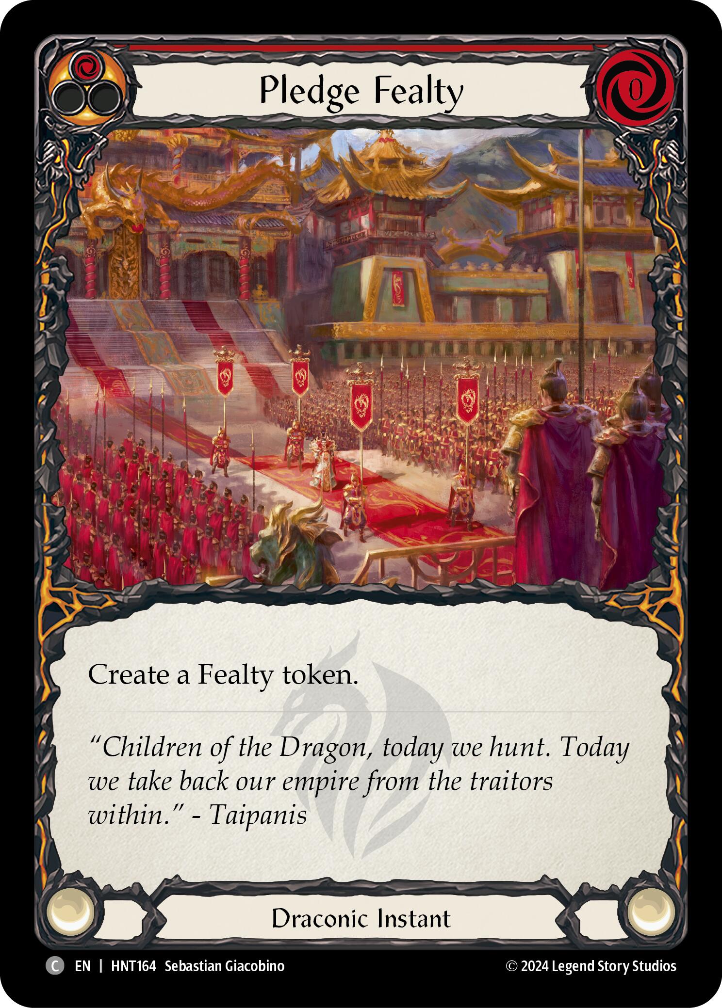 Pledge Fealty (Red) [HNT164] (The Hunted) | Boutique FDB TCG