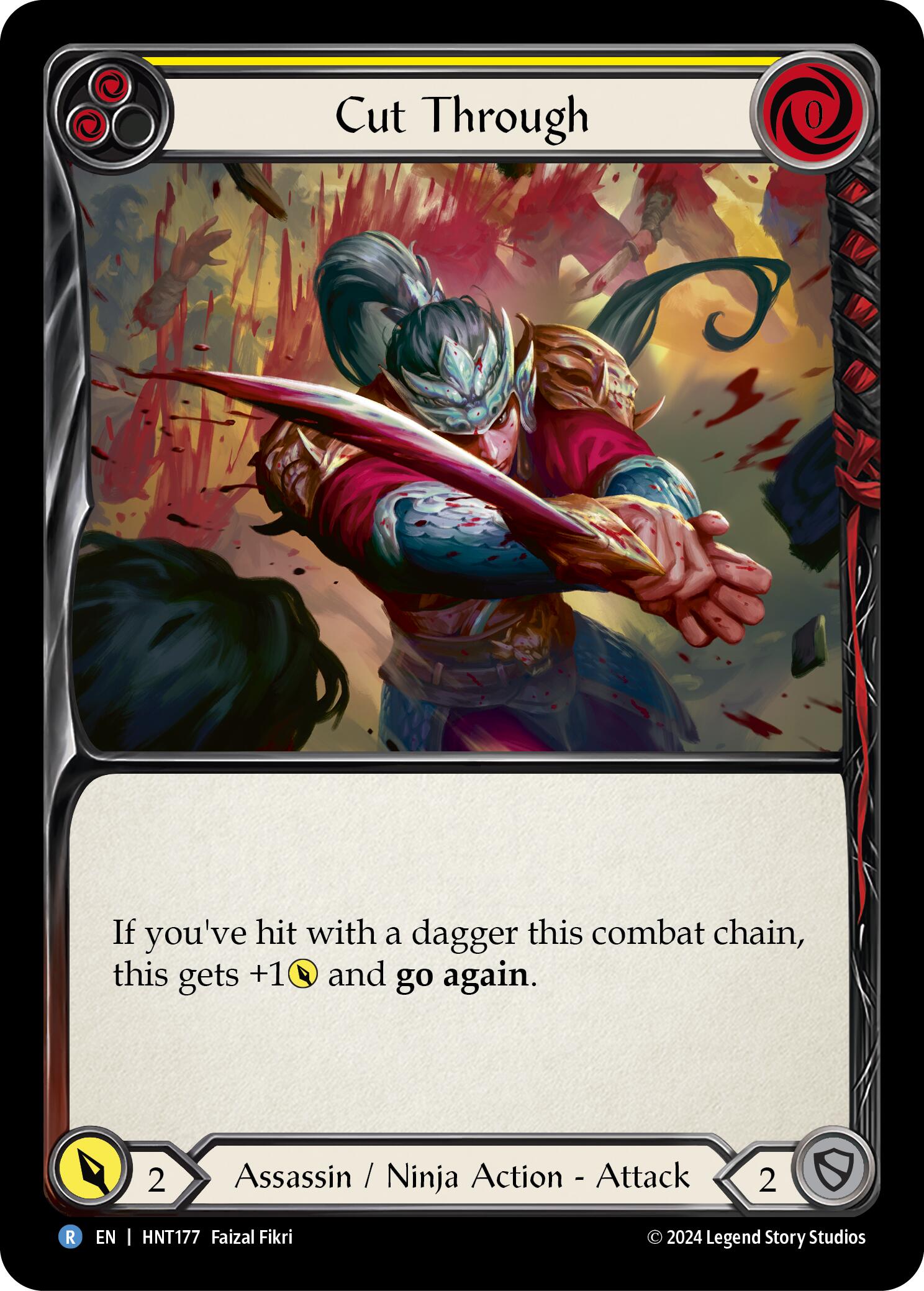 Cut Through (Yellow) [HNT177] (The Hunted) | Boutique FDB TCG