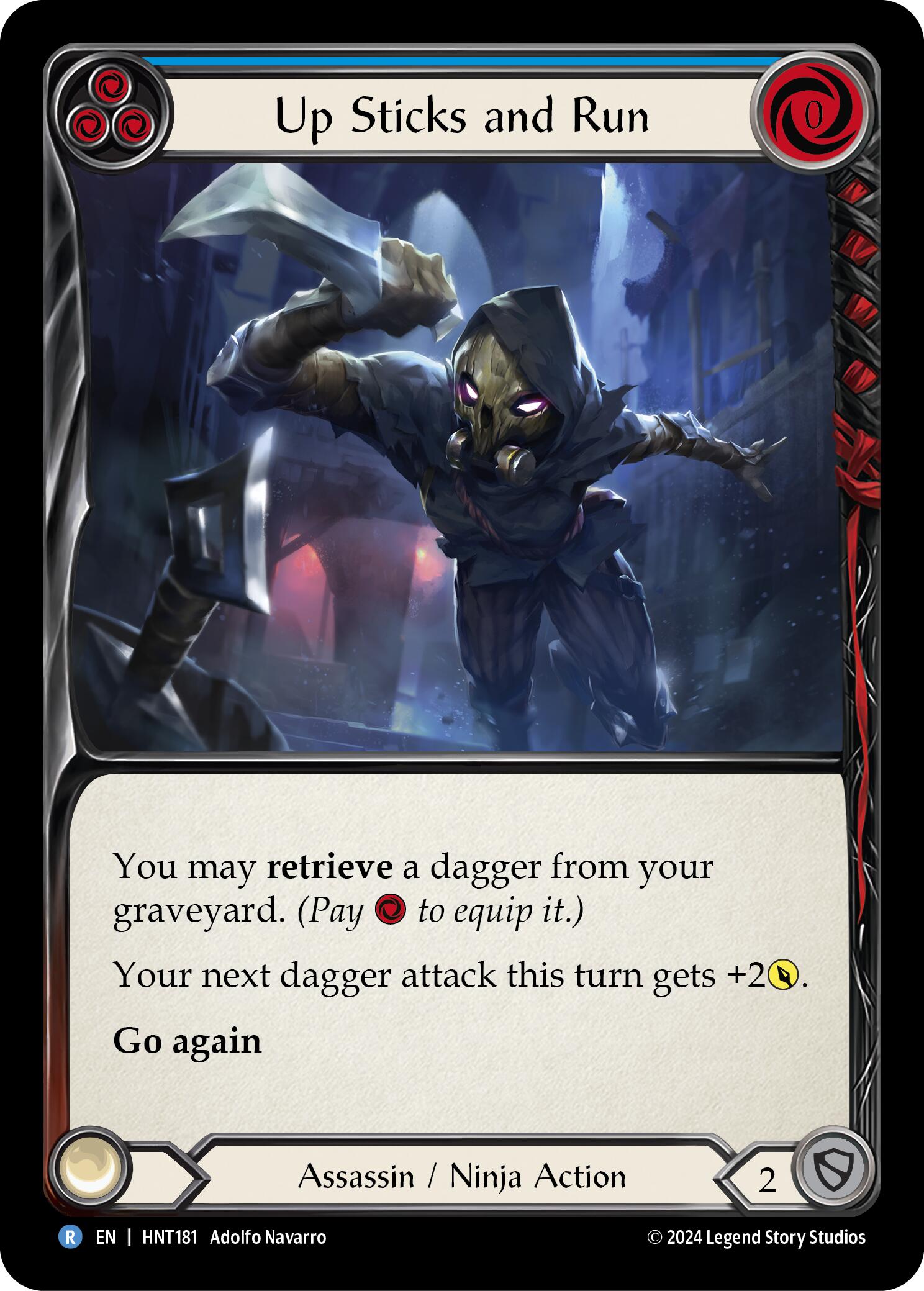 Up Sticks and Run (Blue) [HNT181] (The Hunted) | Boutique FDB TCG