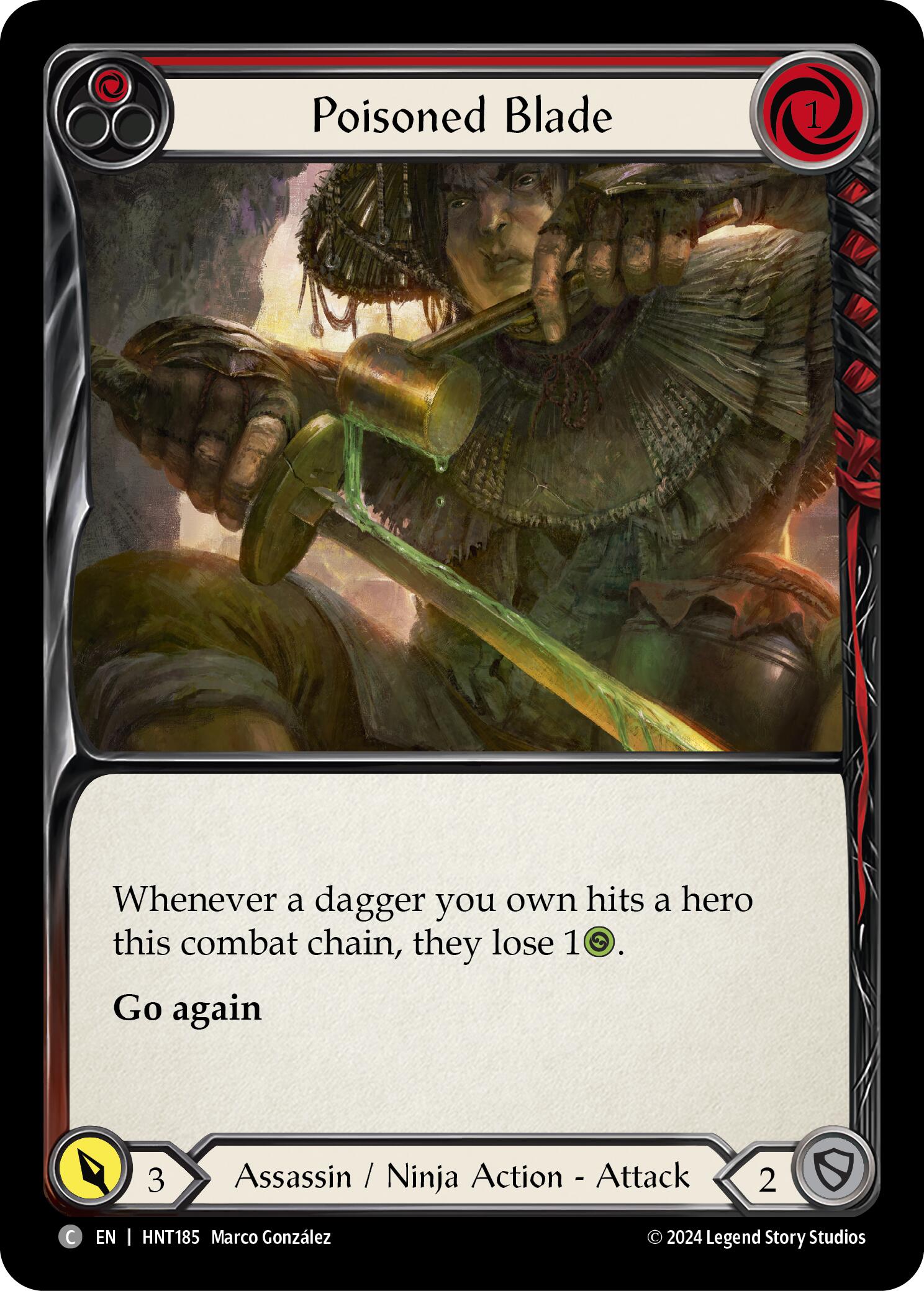 Poisoned Blade (Red) [HNT185] (The Hunted) | Boutique FDB TCG
