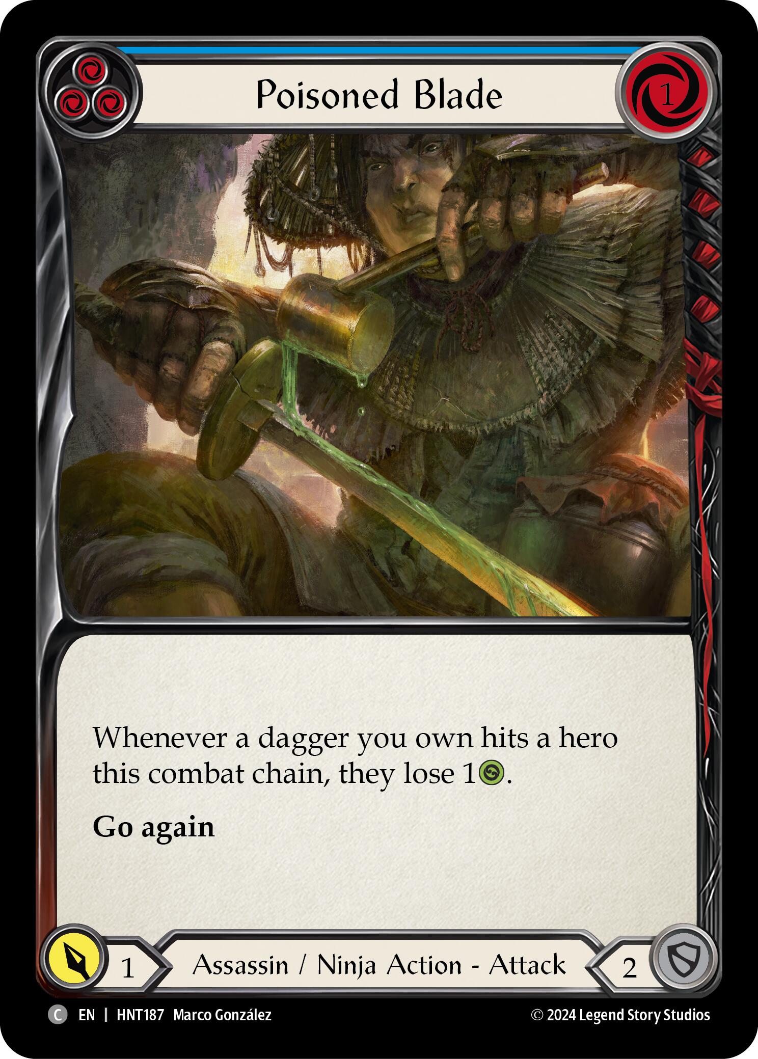 Poisoned Blade (Blue) [HNT187] (The Hunted) | Boutique FDB TCG