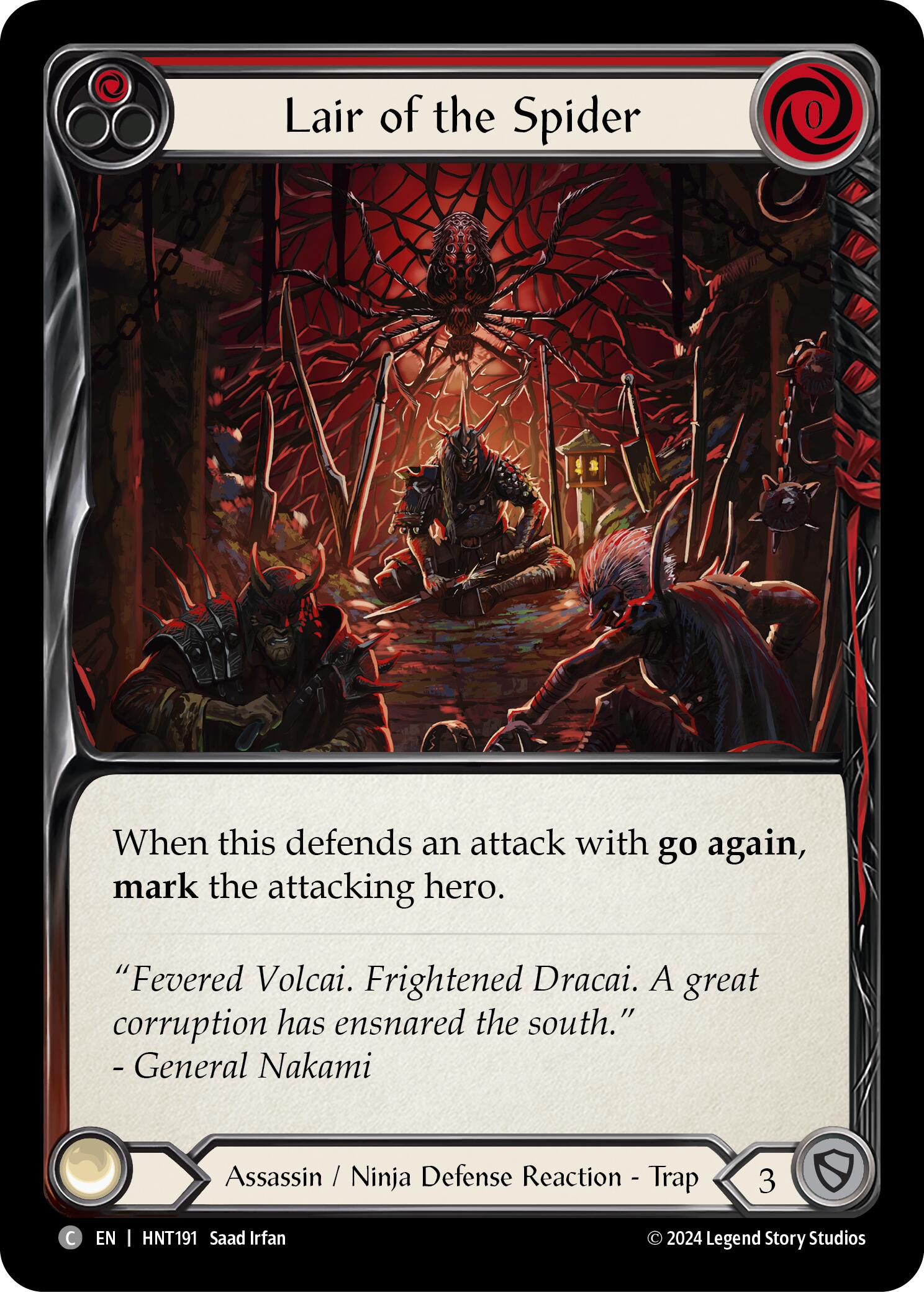 Lair of the Spider (Red) [HNT191] (The Hunted) | Boutique FDB TCG