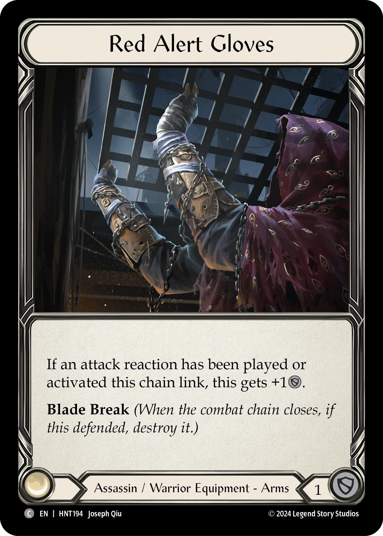 Red Alert Gloves [HNT194] (The Hunted)  Cold Foil | Boutique FDB TCG