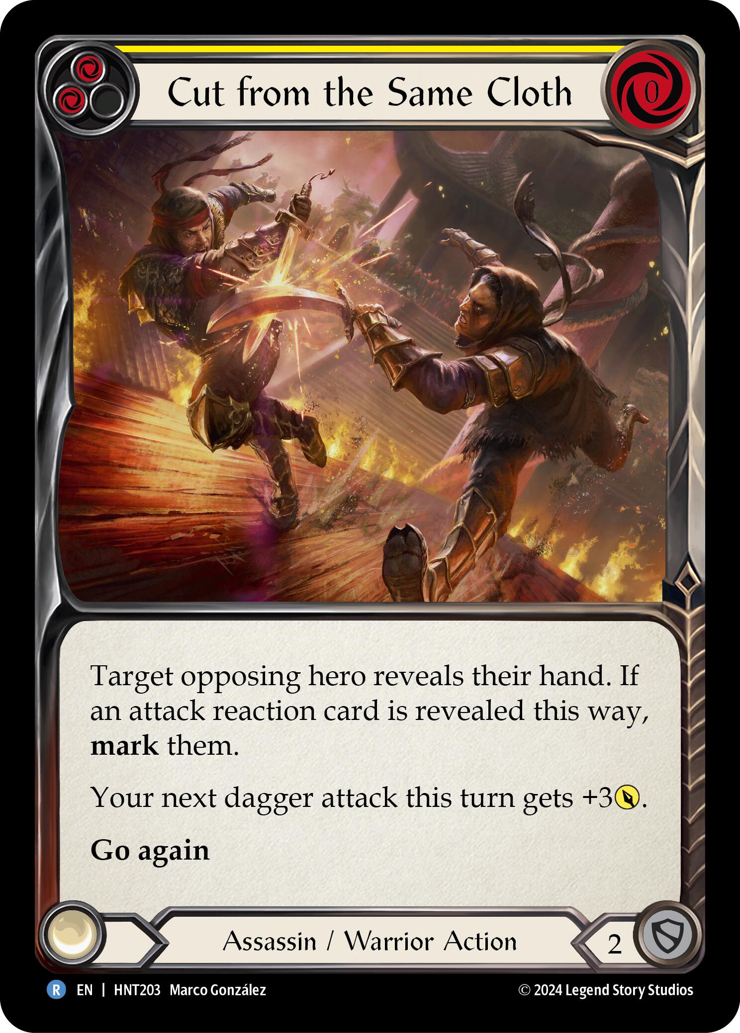 Cut from the Same Cloth (Yellow) [HNT203] (The Hunted) | Boutique FDB TCG