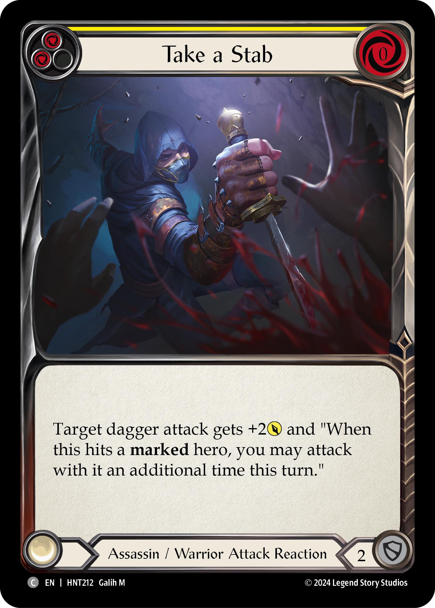Take a Stab (Yellow) [HNT212] (The Hunted) | Boutique FDB TCG