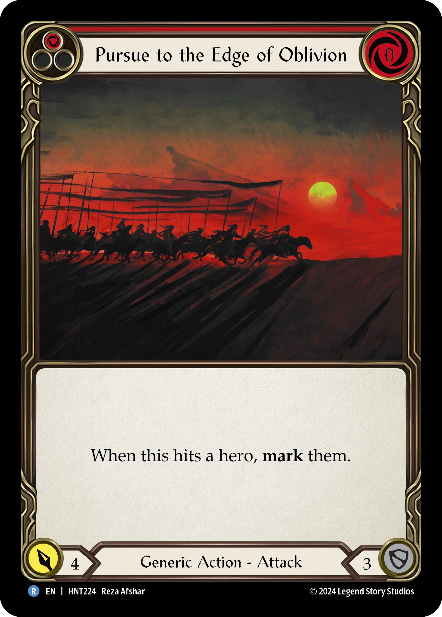 Pursue to the Edge of Oblivion (Red) [HNT224] (The Hunted)  Rainbow Foil | Boutique FDB TCG