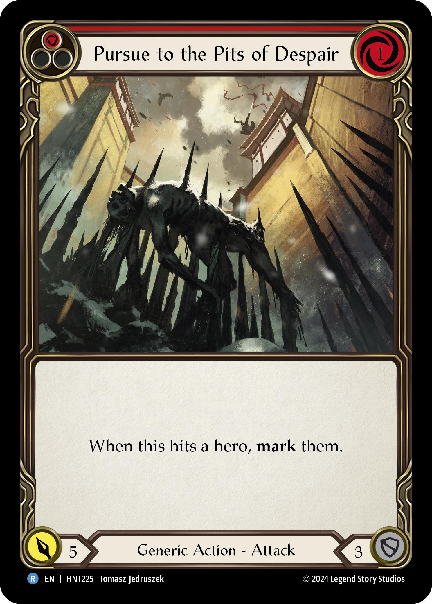 Pursue to the Pits of Despair (Red) [HNT225] (The Hunted) | Boutique FDB TCG