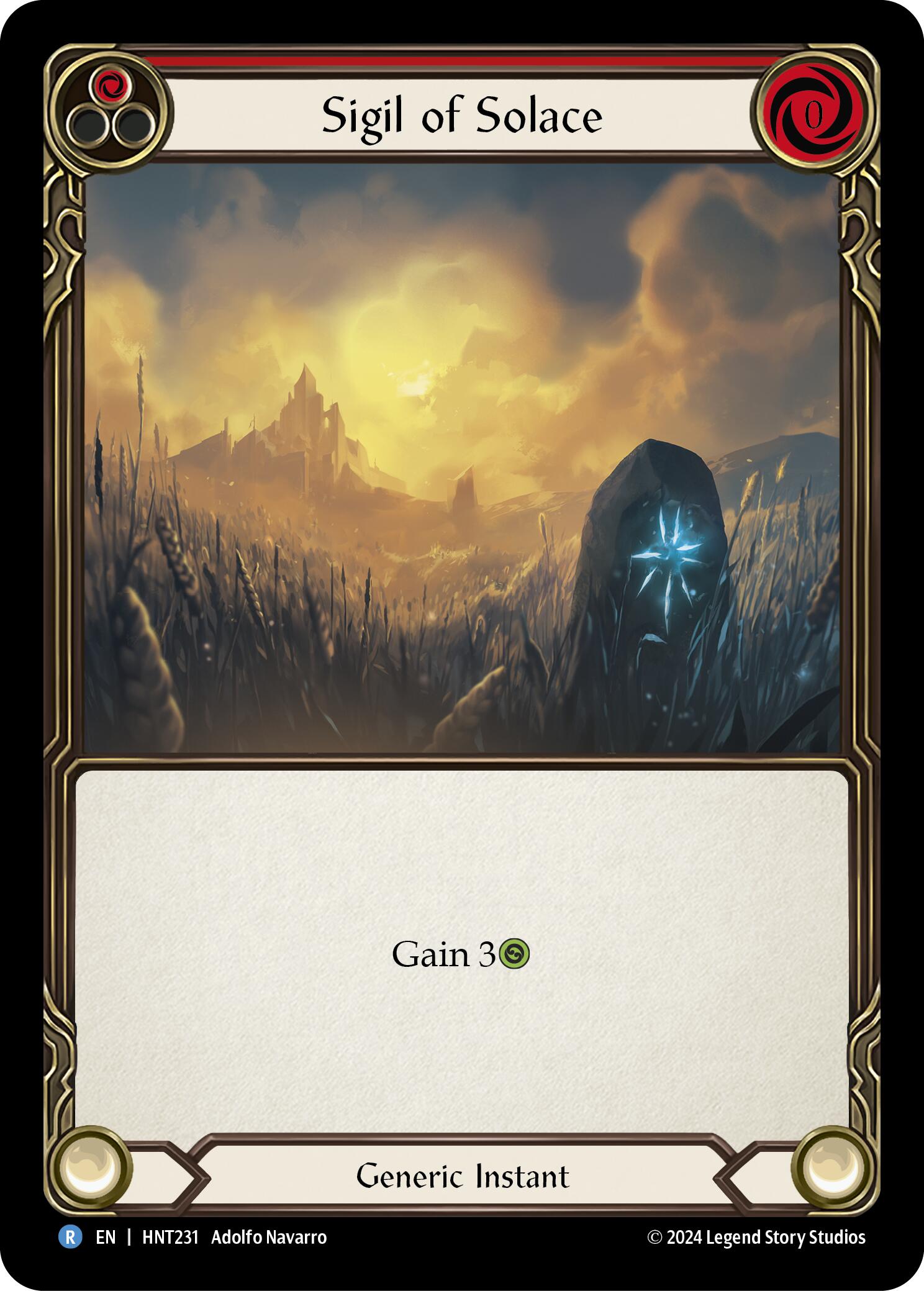 Sigil of Solace (Red) [HNT231] (The Hunted) | Boutique FDB TCG
