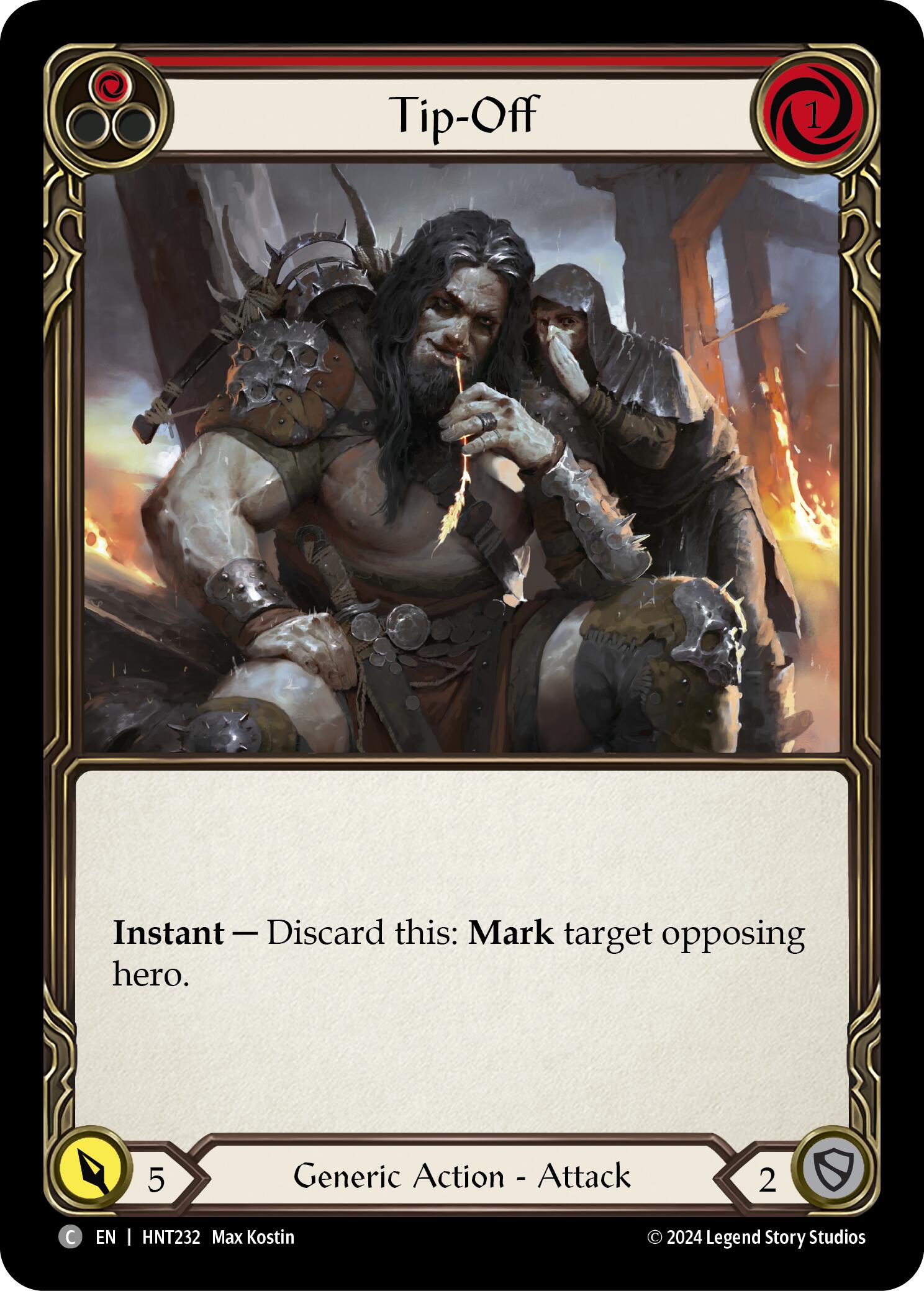 Tip-Off (Red) [HNT232] (The Hunted) | Boutique FDB TCG