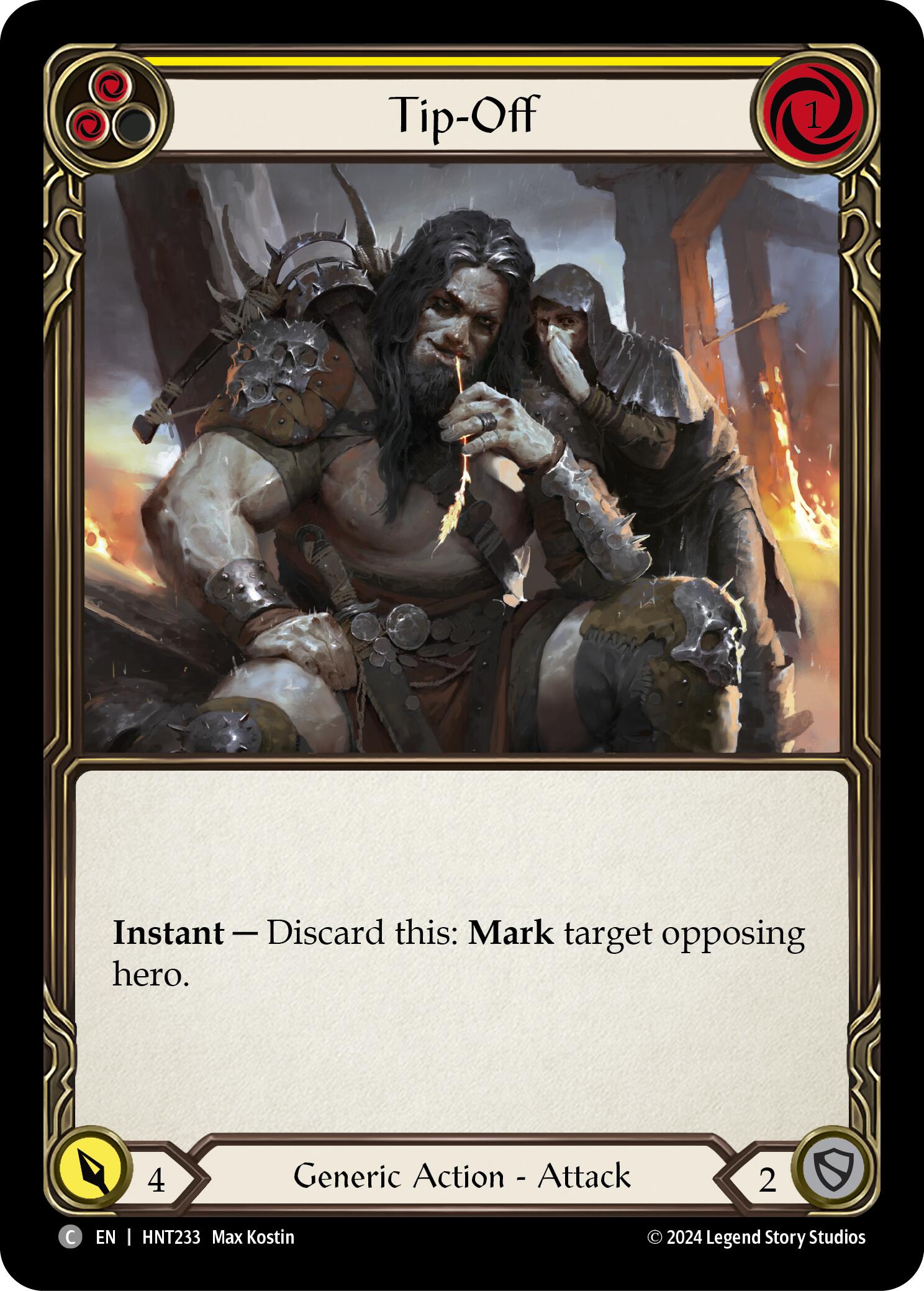 Tip-Off (Yellow) [HNT233] (The Hunted) | Boutique FDB TCG