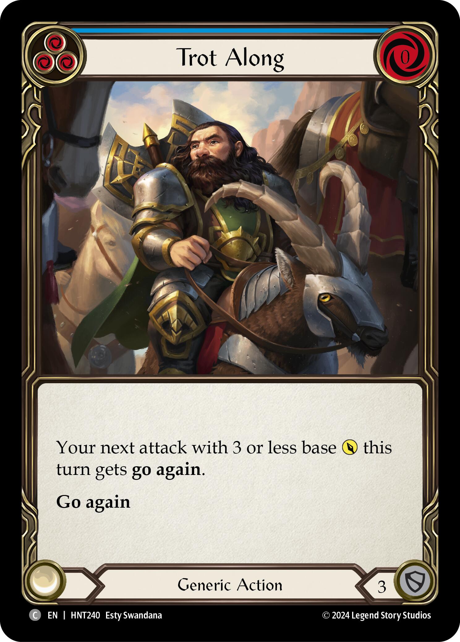 Trot Along (Blue) [HNT240] (The Hunted)  Rainbow Foil | Boutique FDB TCG