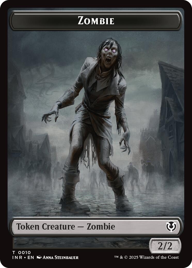 Zombie (0010) // Blood Double-Sided Token [Innistrad Remastered Tokens] | Boutique FDB TCG