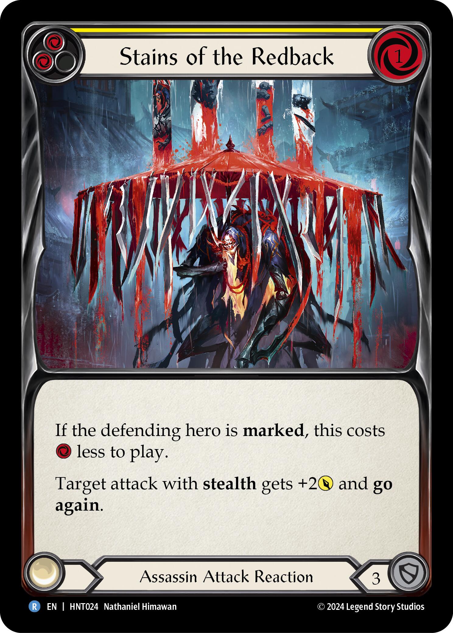 Stains of the Redback (Yellow) [HNT024] (The Hunted) | Boutique FDB TCG