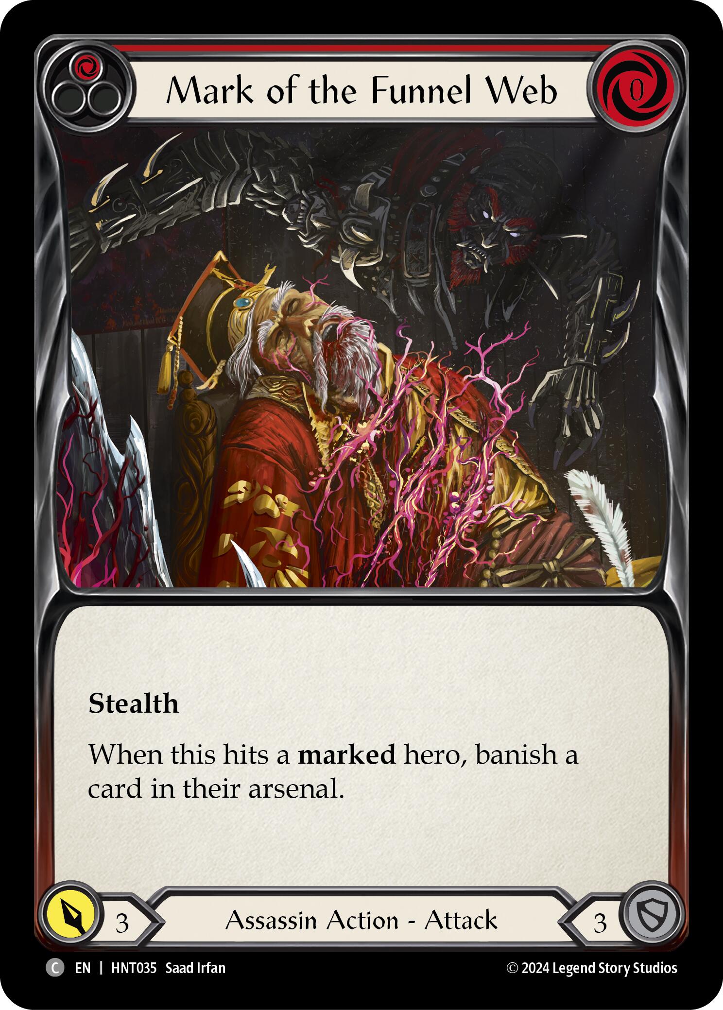Mark of the Funnel Web (Red) [HNT035] (The Hunted)  Rainbow Foil | Boutique FDB TCG